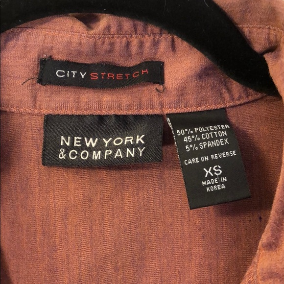 Maroon New York & Company Long-sleeved Shirt - Picture 5 of 7